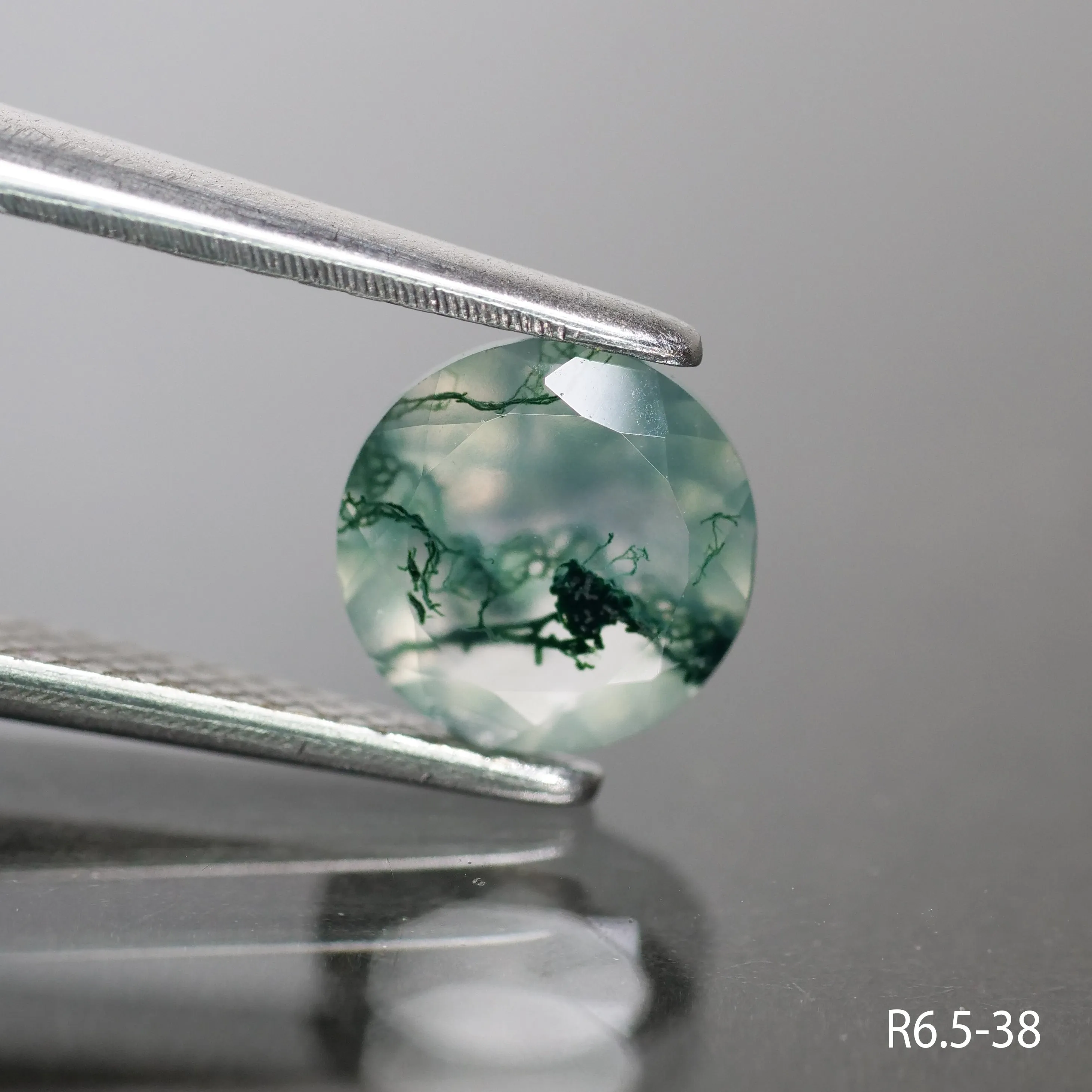 Moss agate | round cut, 6.5 mm - choose yours