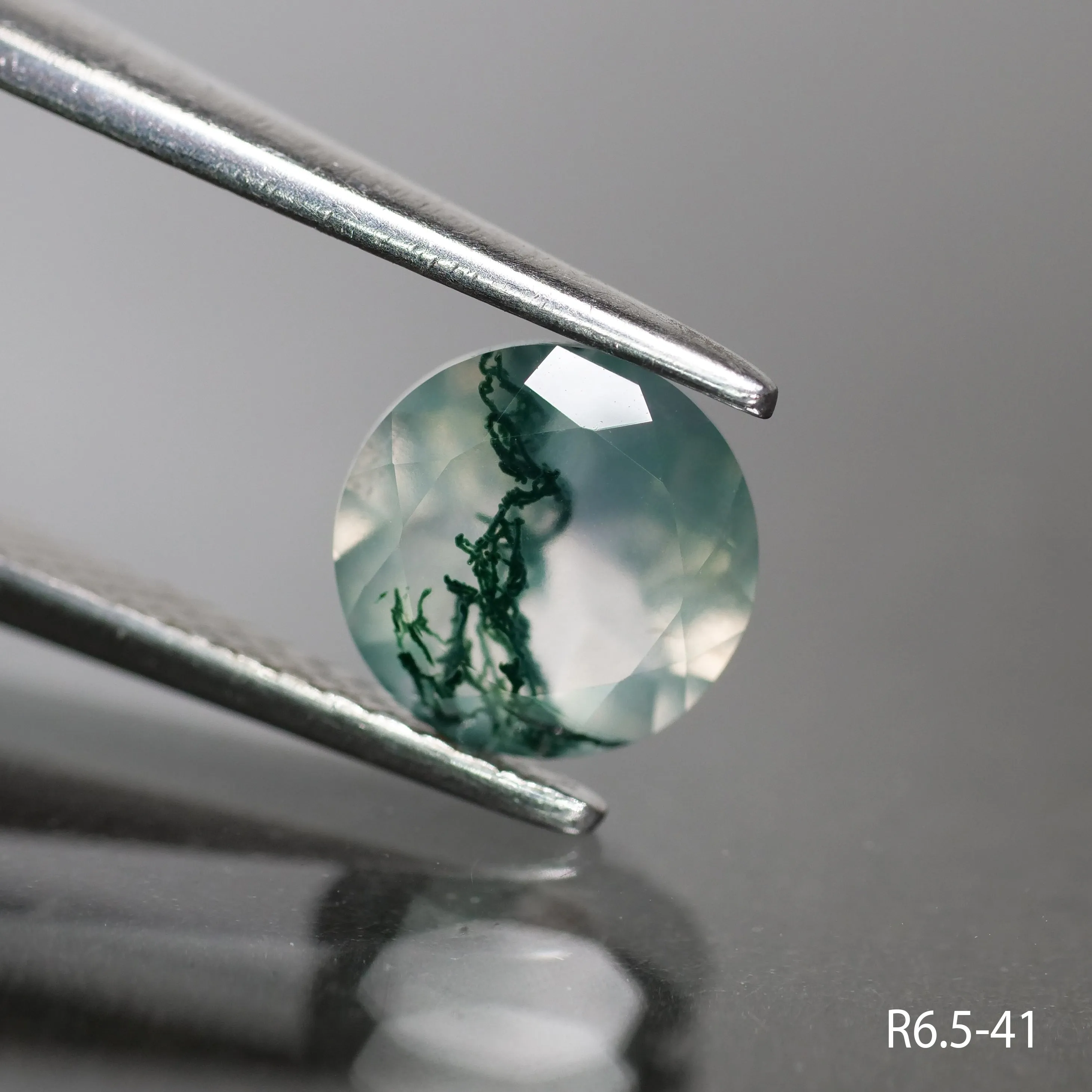 Moss agate | round cut, 6.5 mm - choose yours