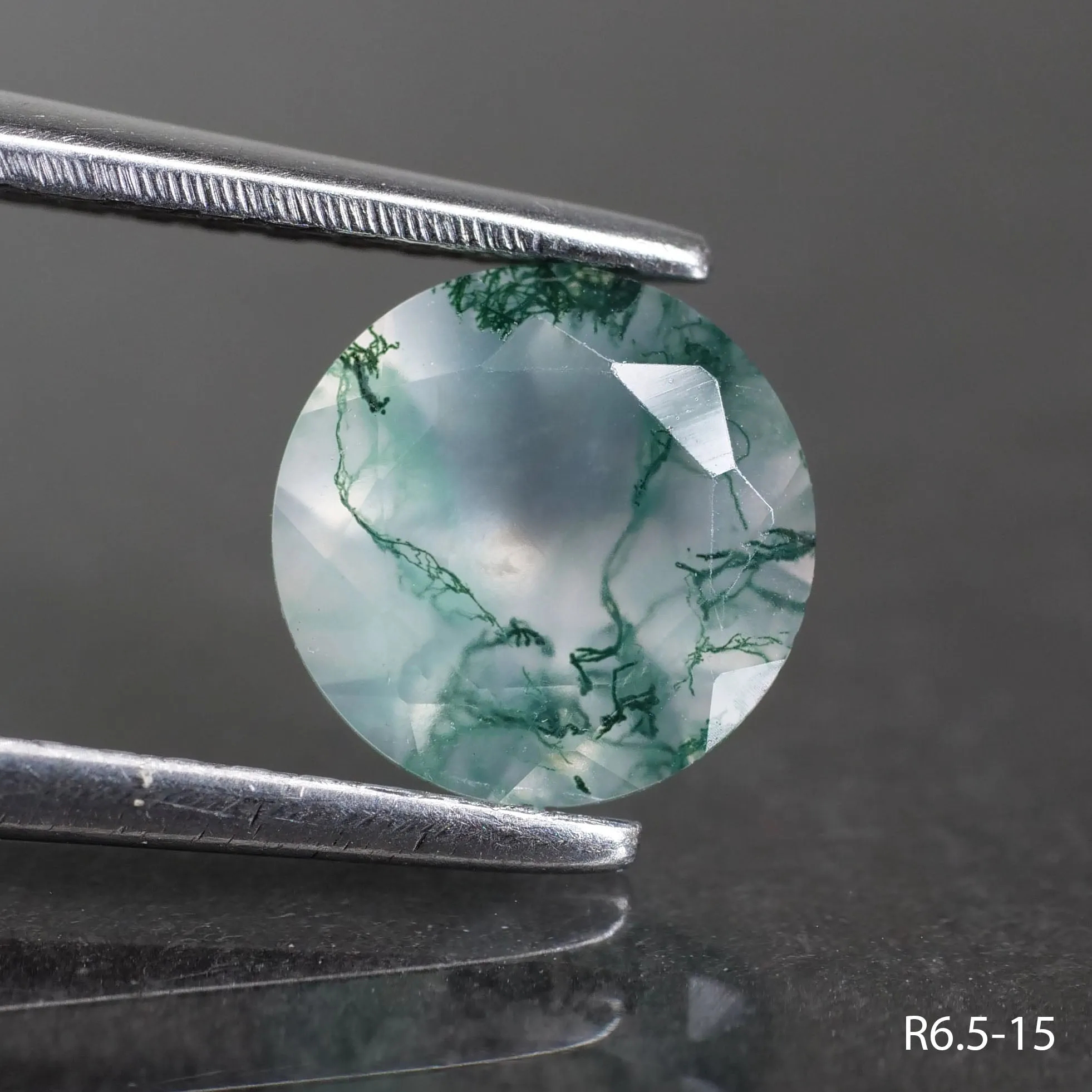 Moss agate | round cut, 6.5 mm - choose yours