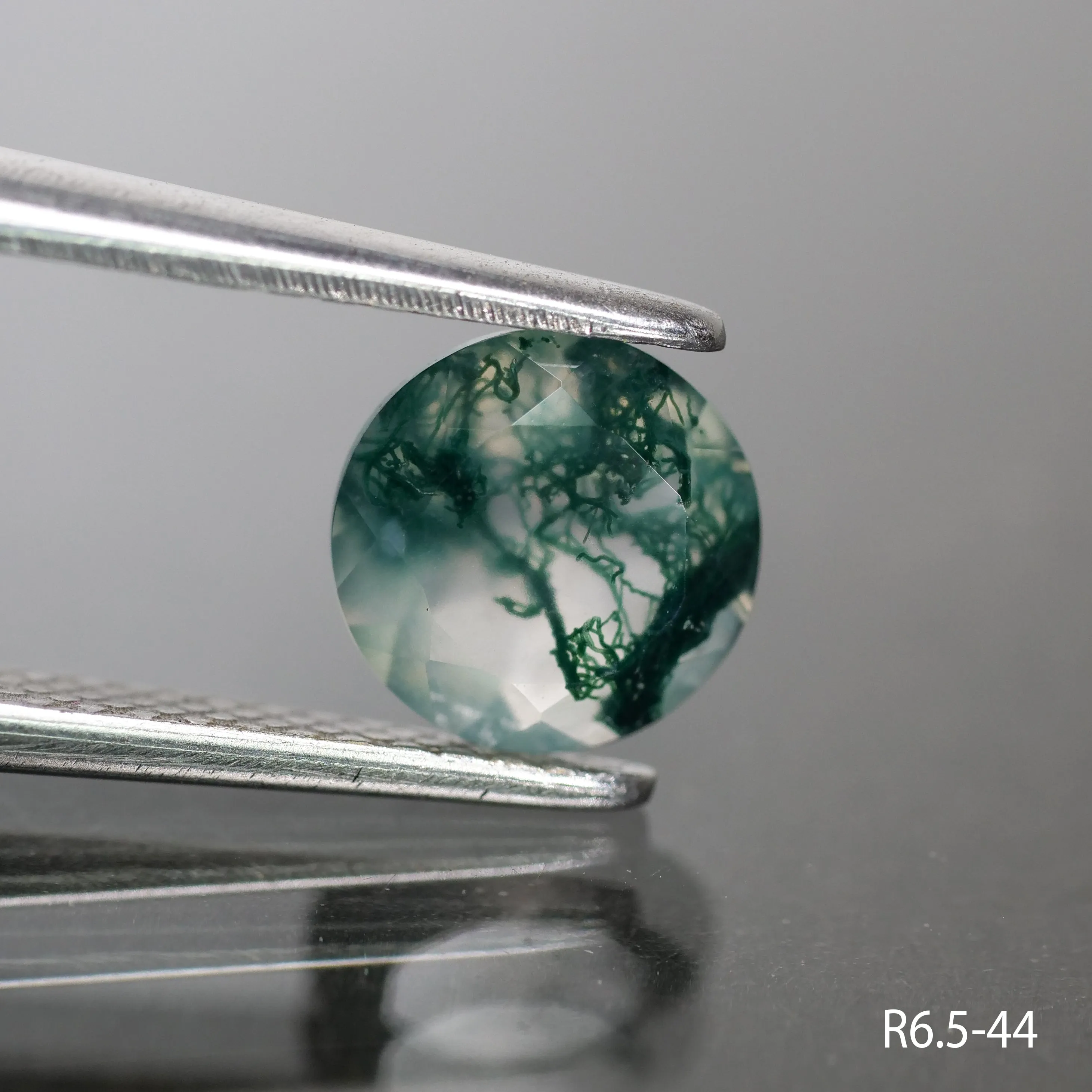 Moss agate | round cut, 6.5 mm - choose yours