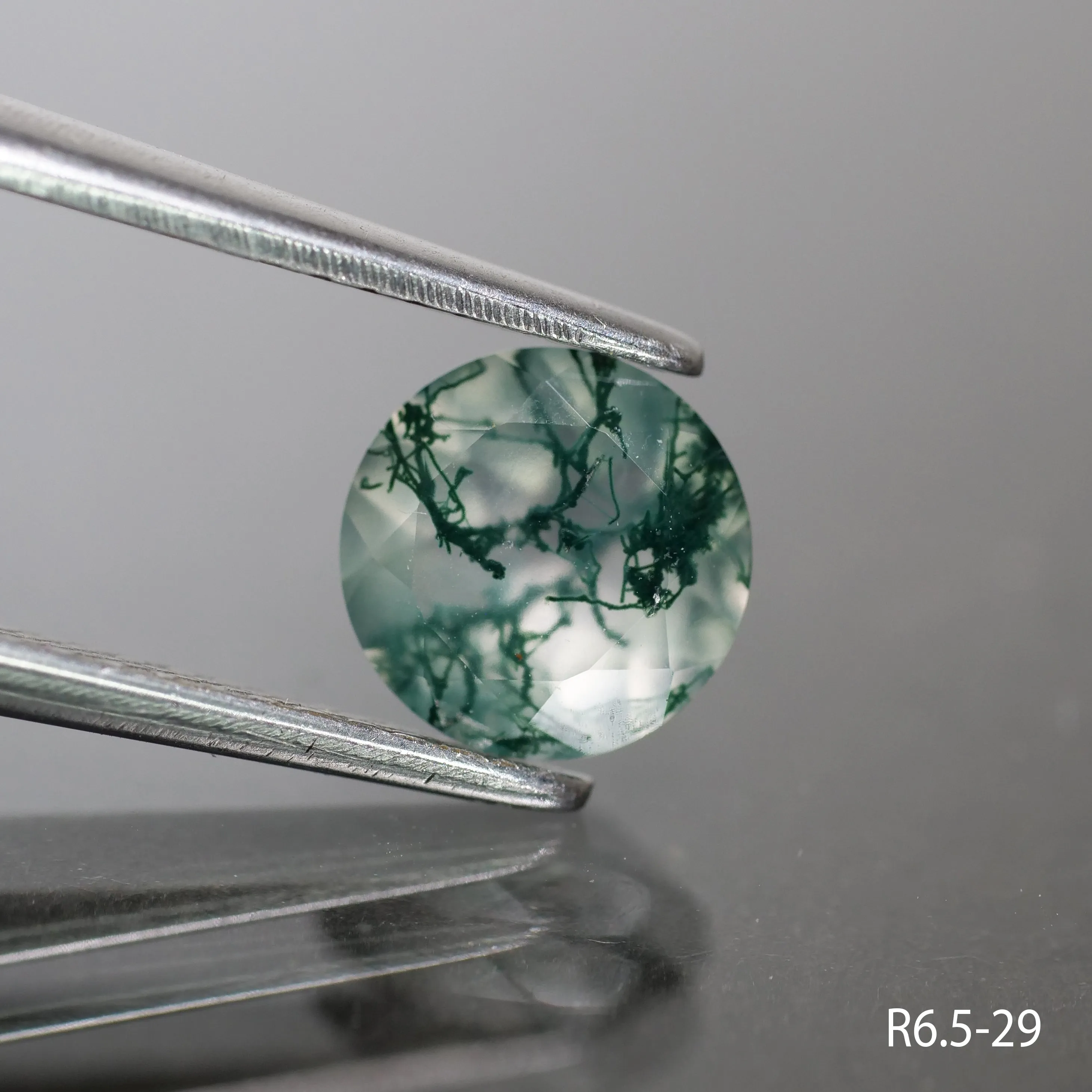 Moss agate | round cut, 6.5 mm - choose yours