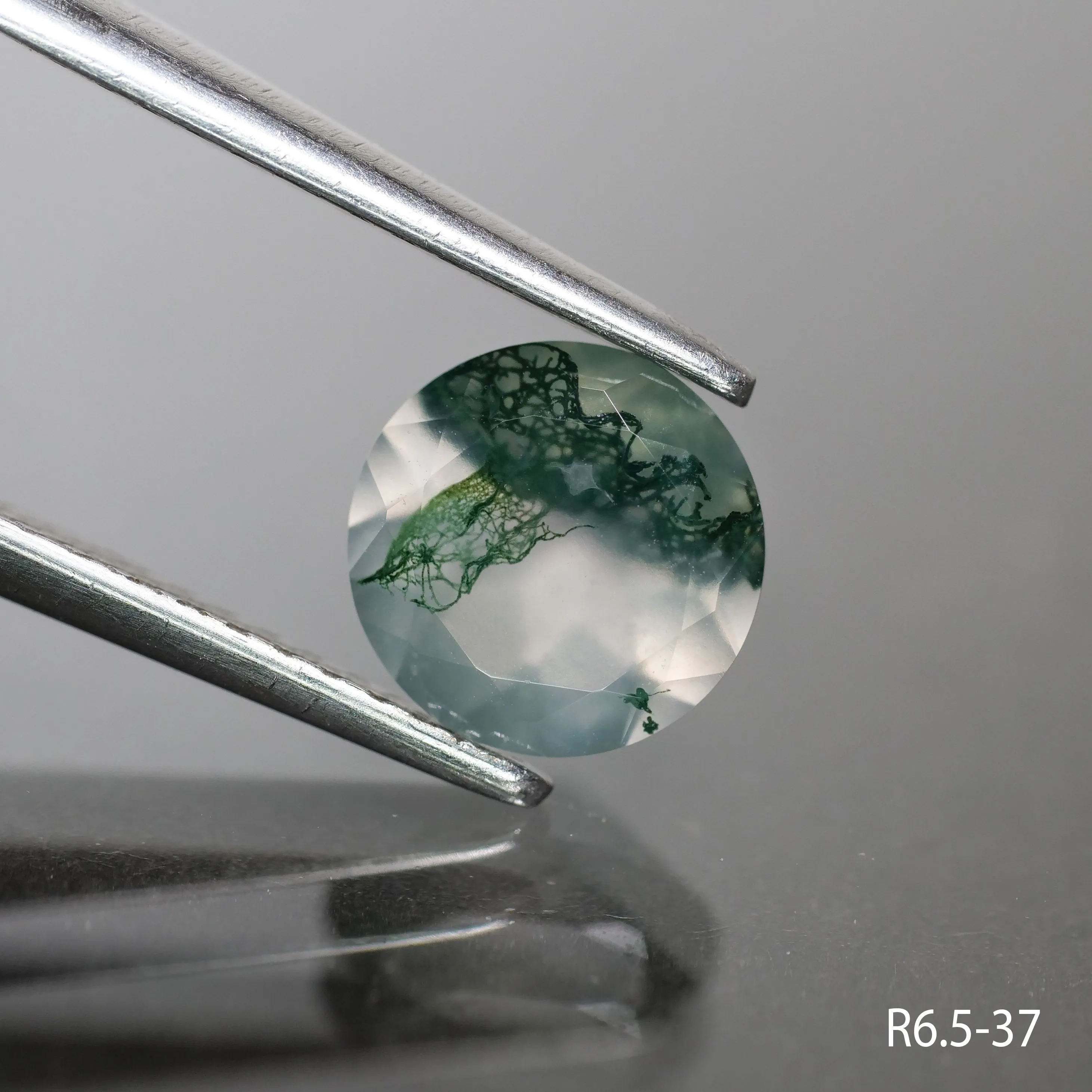 Moss agate | round cut, 6.5 mm - choose yours