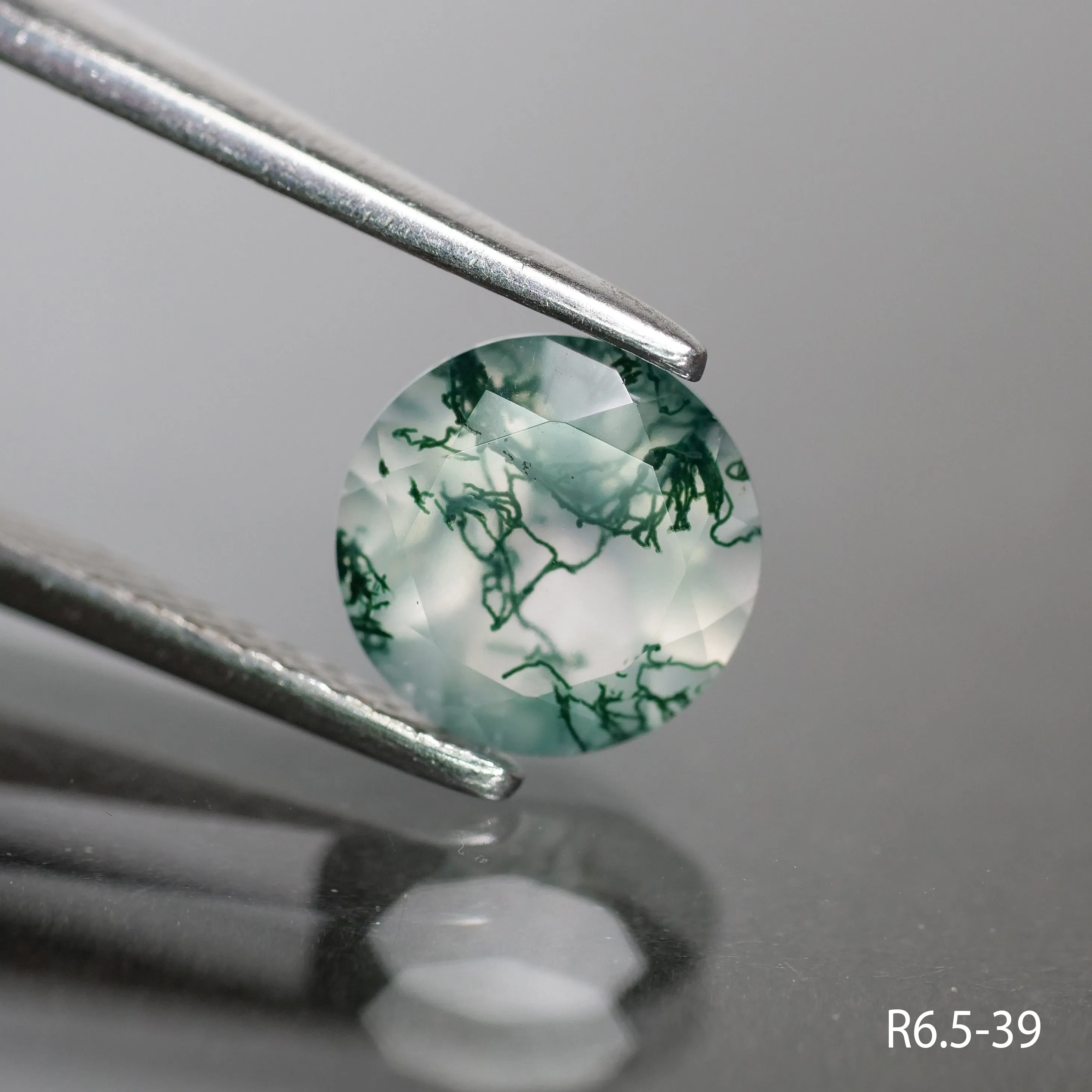 Moss agate | round cut, 6.5 mm - choose yours