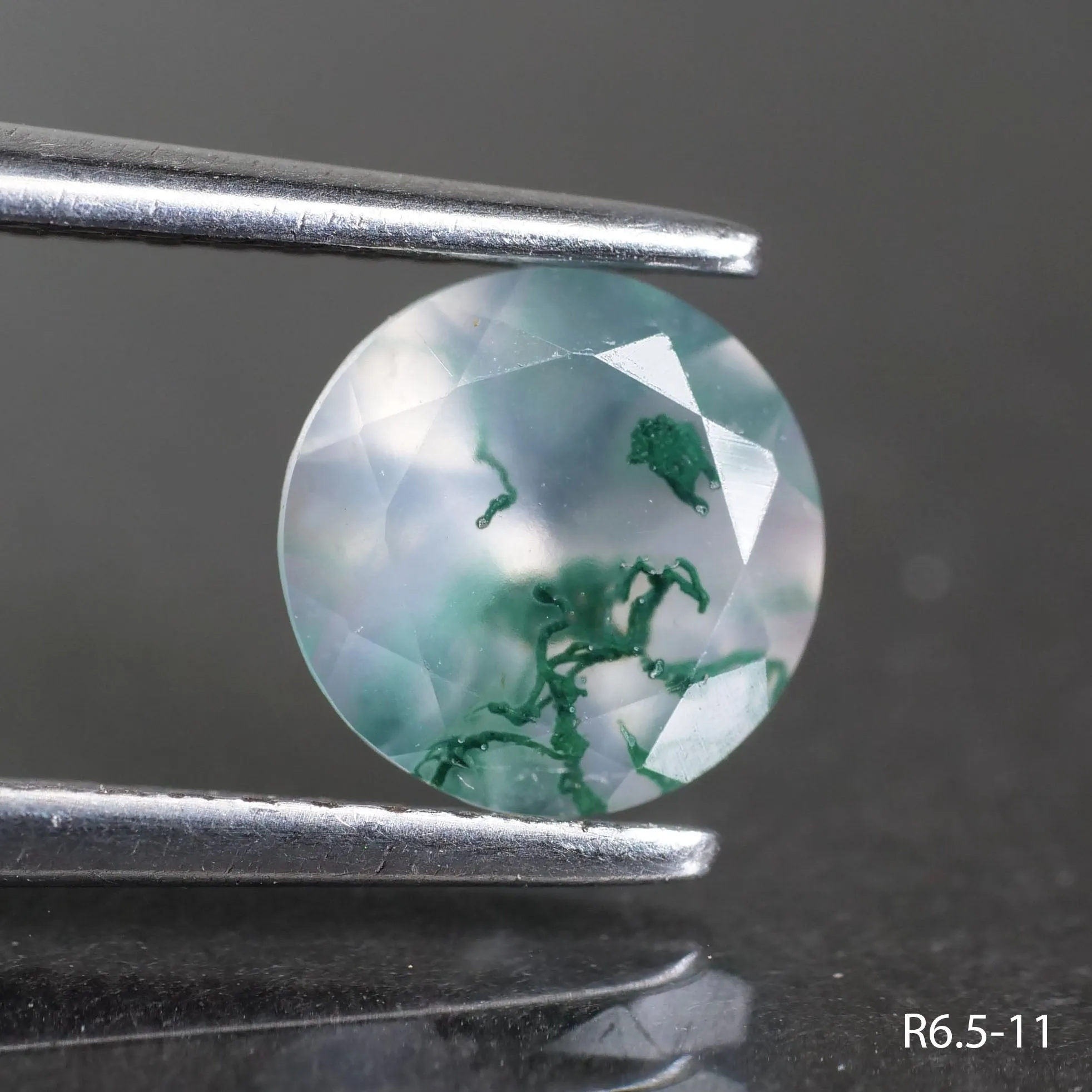 Moss agate | round cut, 6.5 mm - choose yours