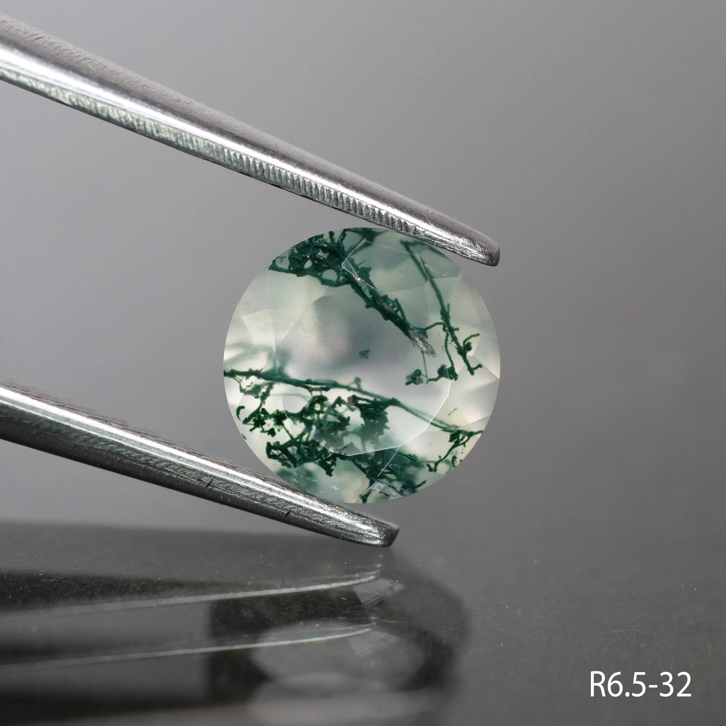 Moss agate | round cut, 6.5 mm - choose yours