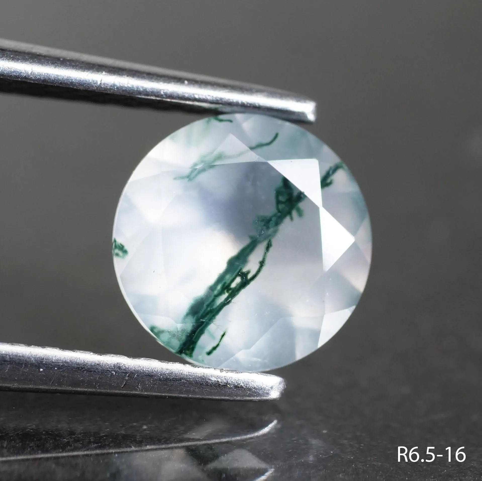 Moss agate | round cut, 6.5 mm - choose yours