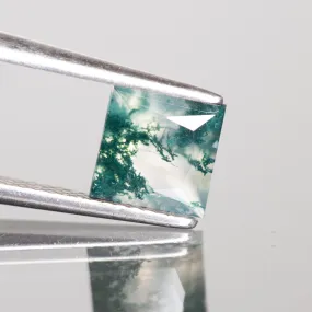 Moss agate |  square shape, 6 mm - choose yours