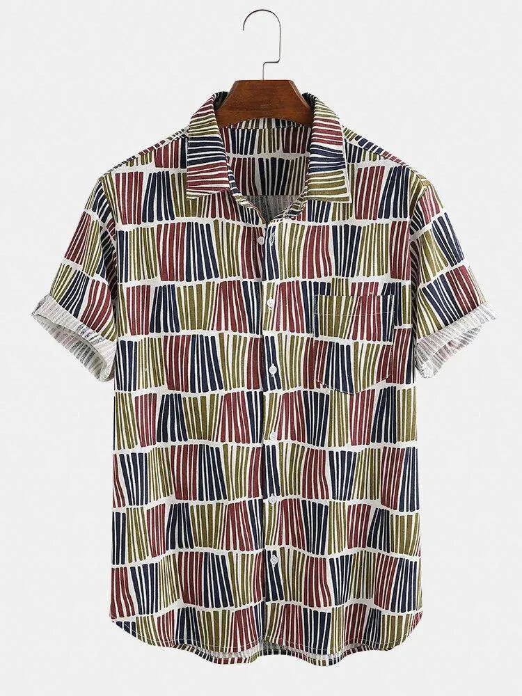 Multicolour Artistic Hand Painting Style Print Shirt