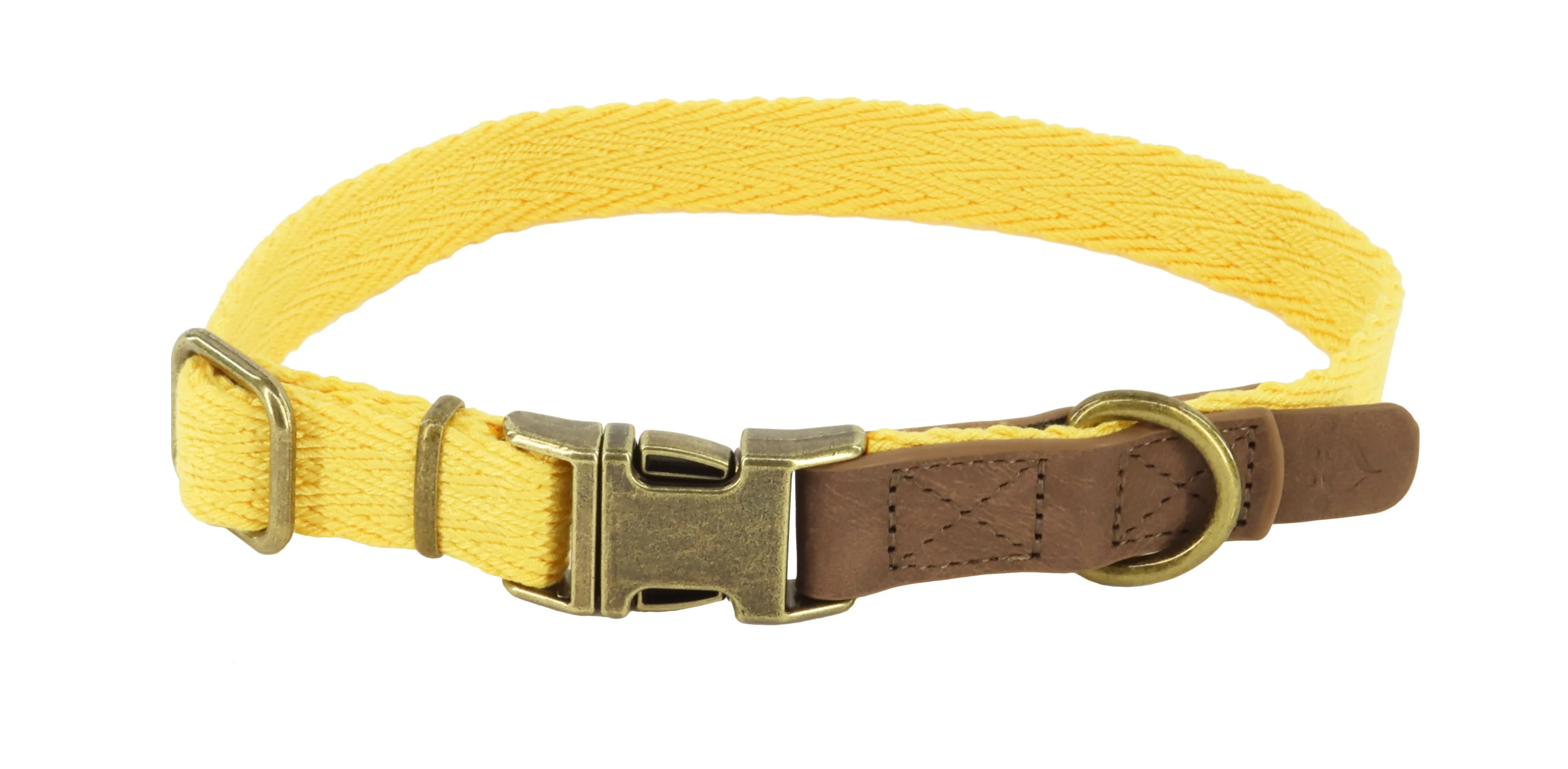 MuttNation Fueled by Miranda Lambert Woven Dog Collar Goldenrod 1 X 18-26