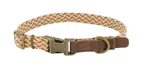 MuttNation Fueled by Miranda Lambert Woven Dog Collar Goldenrod Weave 3/4 X 12-18