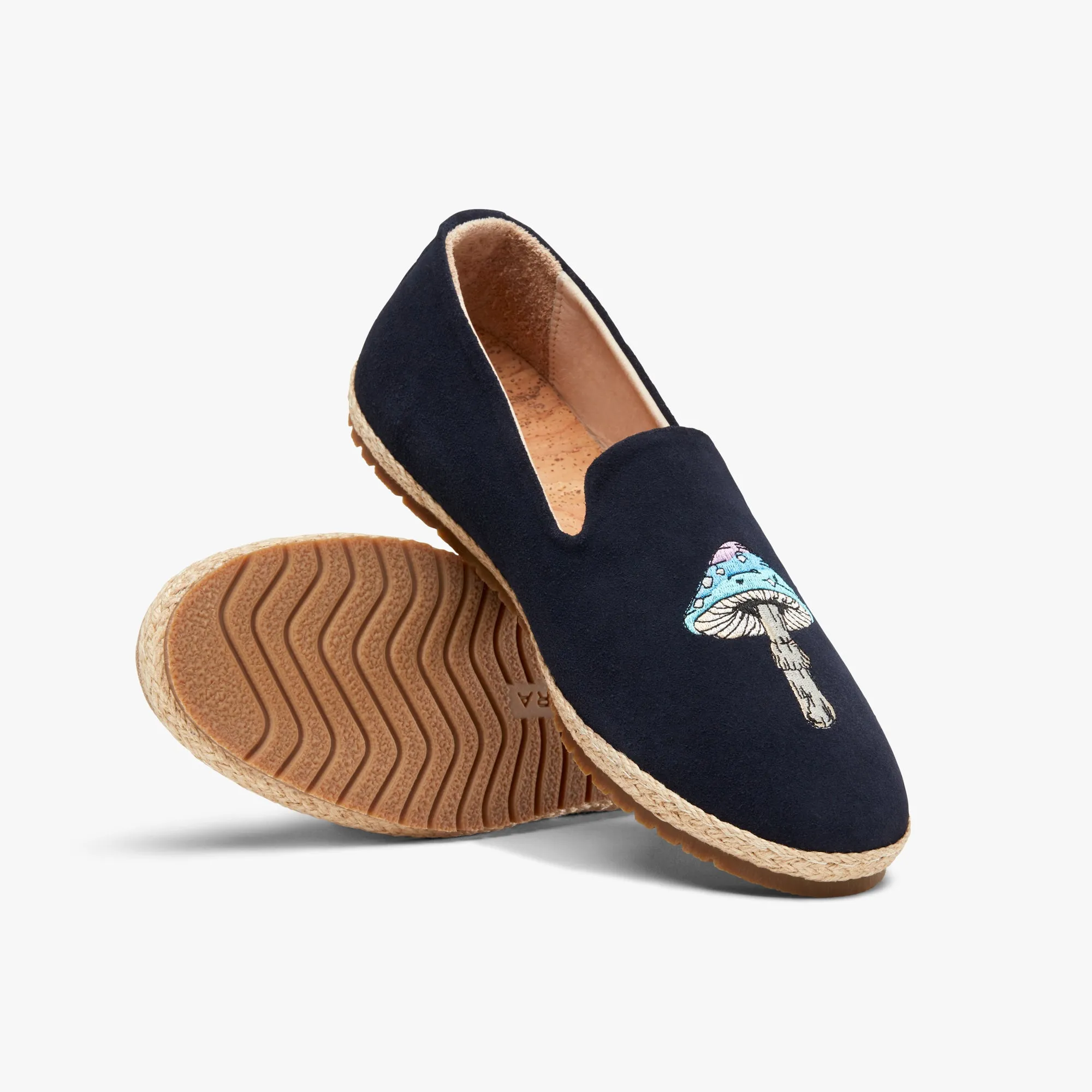 Navy Mushroom Smoking Slipper