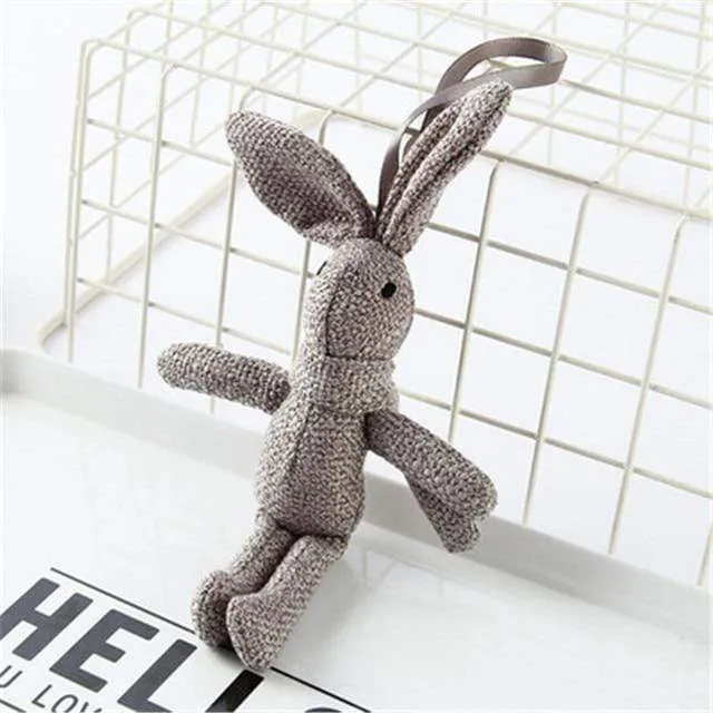 New Arrival Cute Soft Lace Dress Rabbit Stuffed Plush Animal Bunny Toy Pets Fashion For Baby Girl Kid Gift Animal Doll Keychain