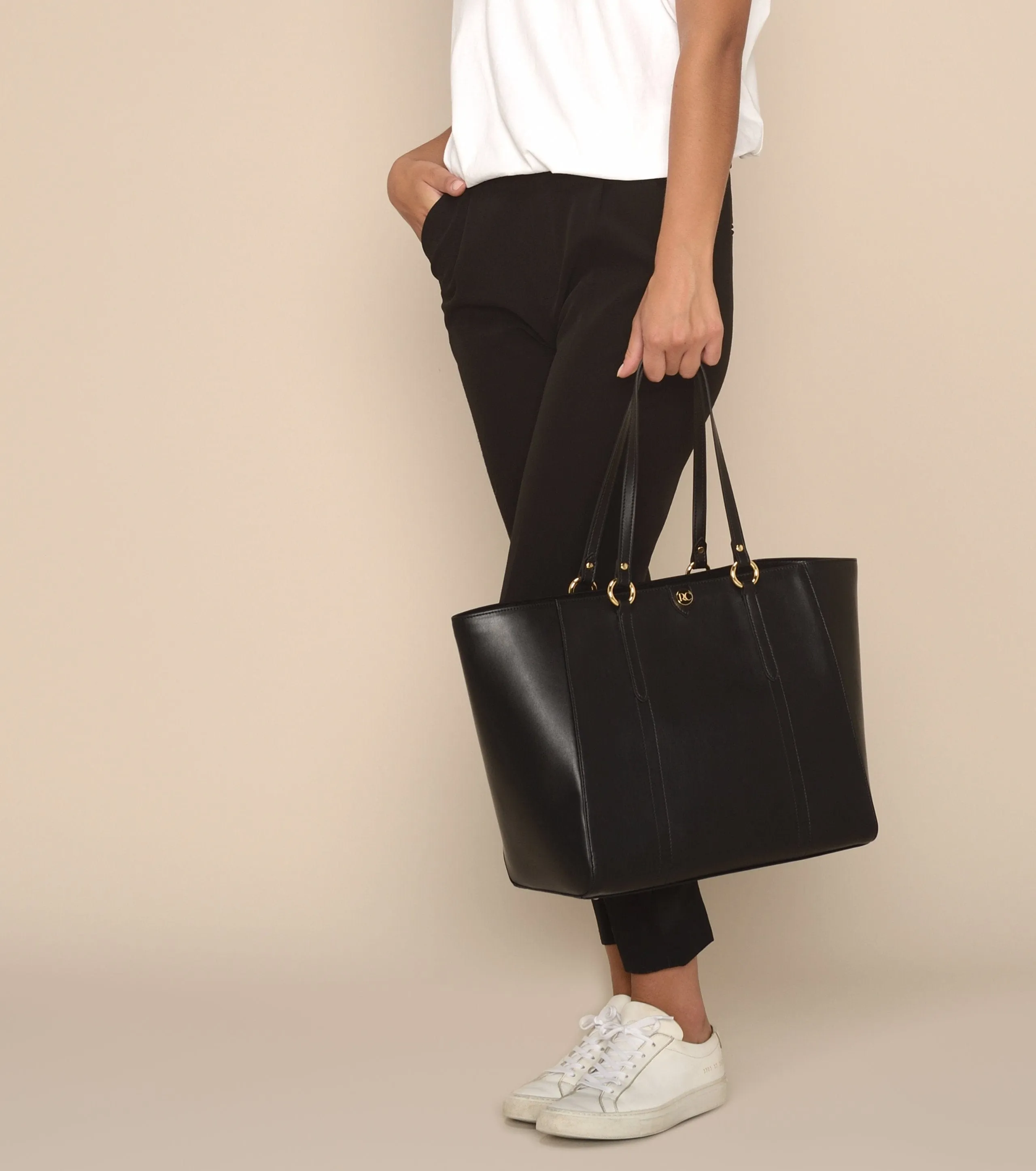 Nomad Apple Leather Vegan Tote Bag | Black