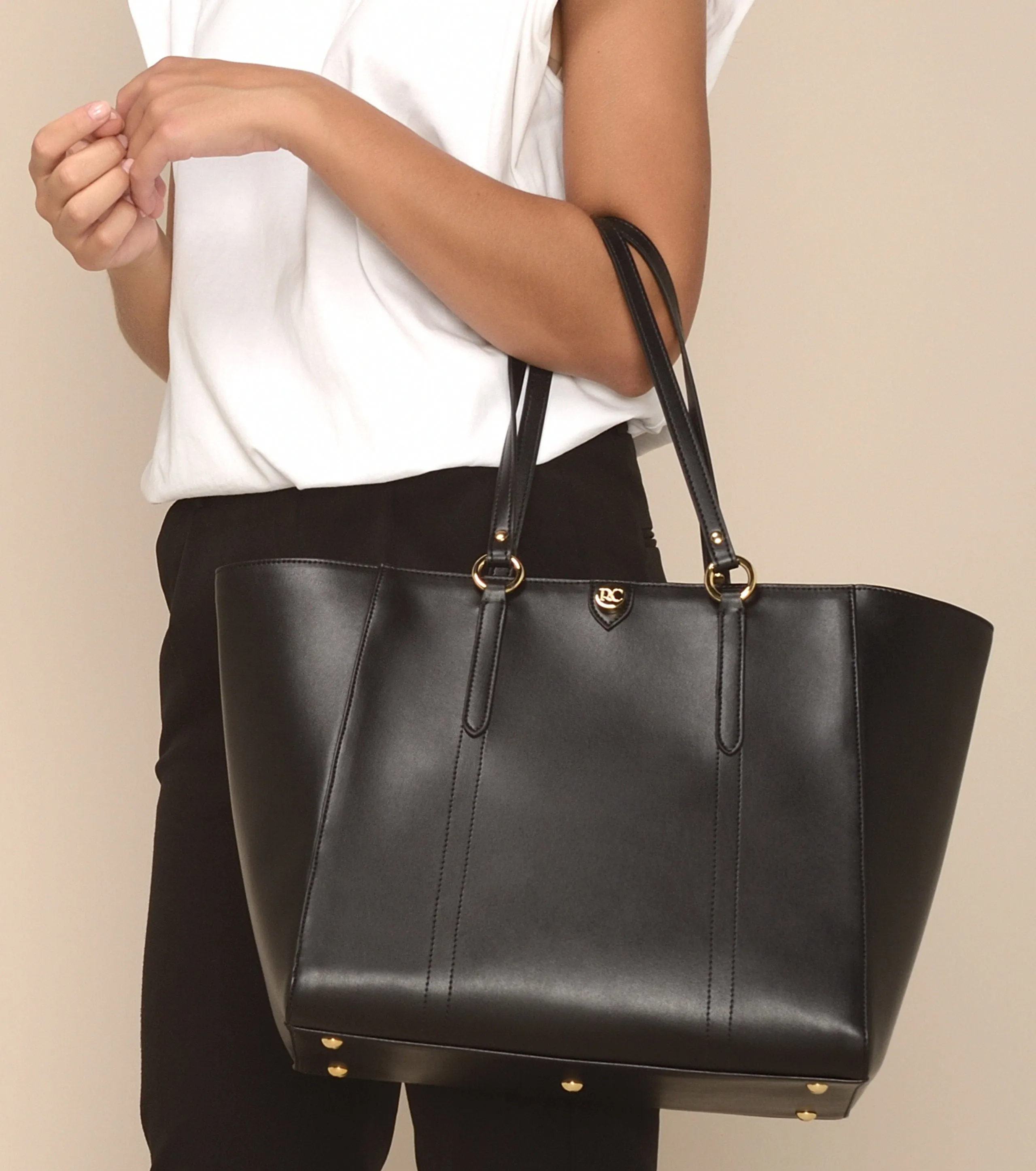 Nomad Apple Leather Vegan Tote Bag | Black