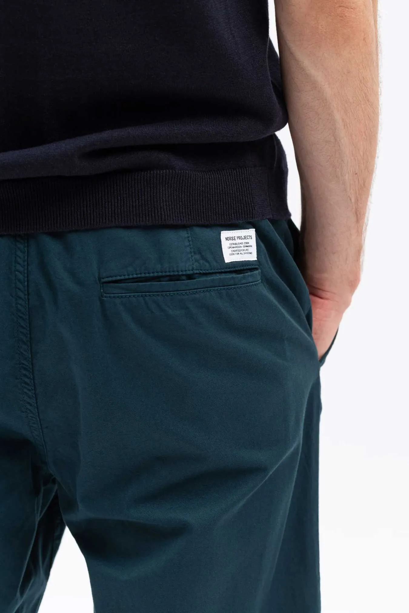 Norse Projects Ezra Light Twill Shorts in Deep Marine