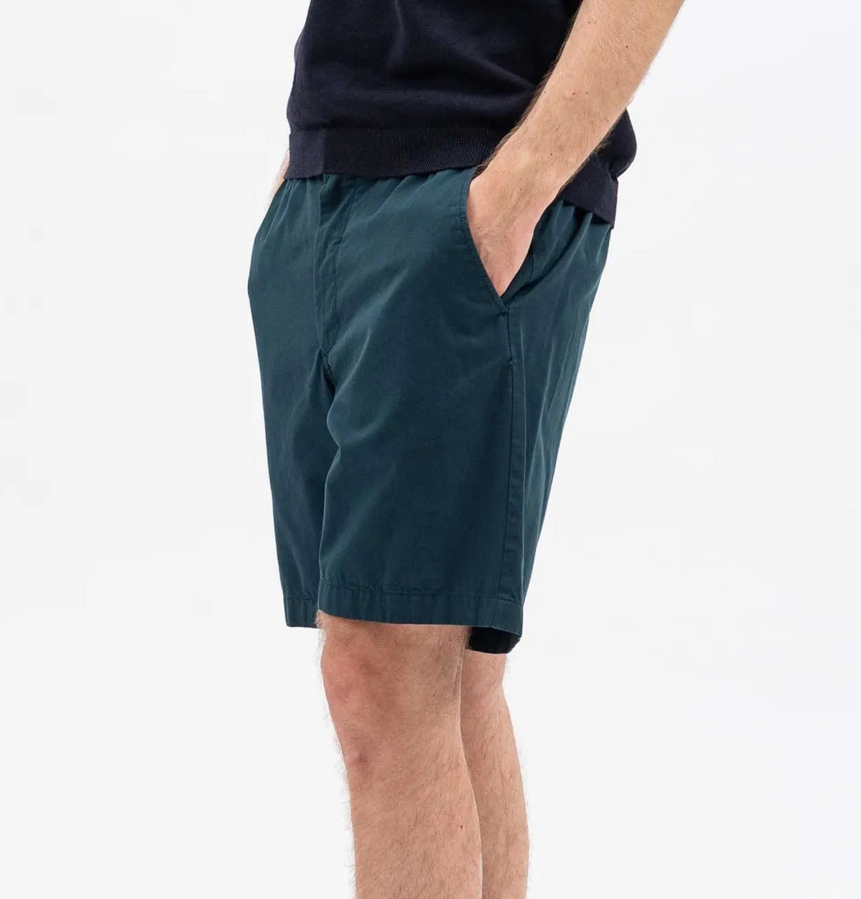 Norse Projects Ezra Light Twill Shorts in Deep Marine