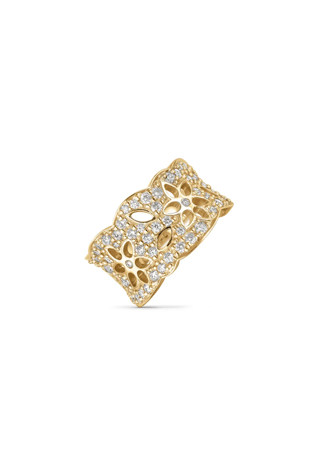 Ole Lynggaard 18KYG Pavé Diamond Lace Ring