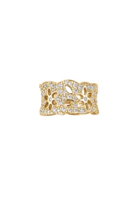 Ole Lynggaard 18KYG Pavé Diamond Lace Ring