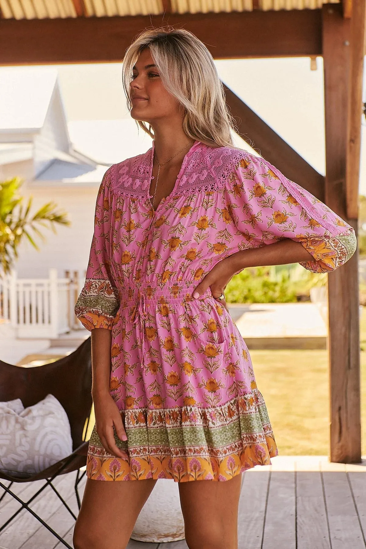 Olivia Mini Dress - Blushing Meadow Collection