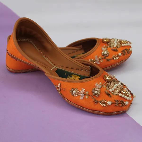 Orange Khussa for women