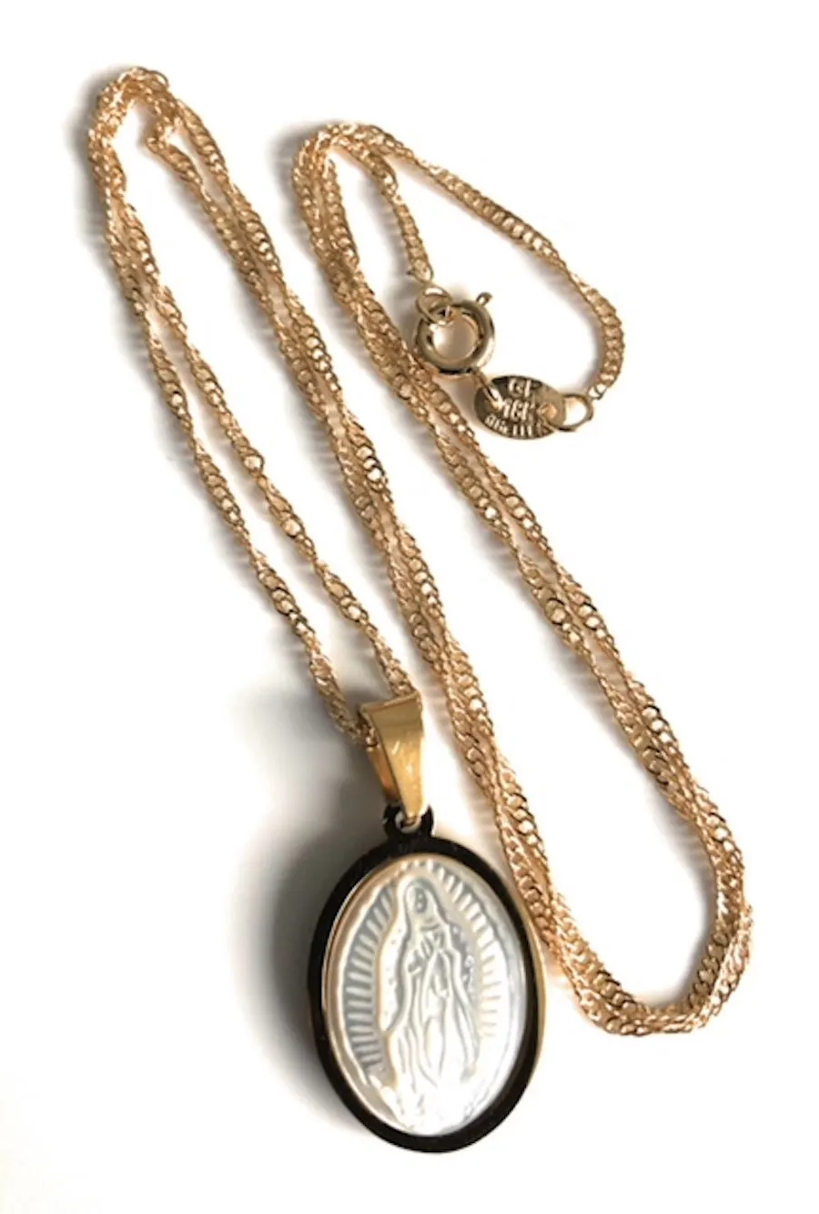 Our Lady of Guadalupe Gold Plated Stainless Steel Pendant