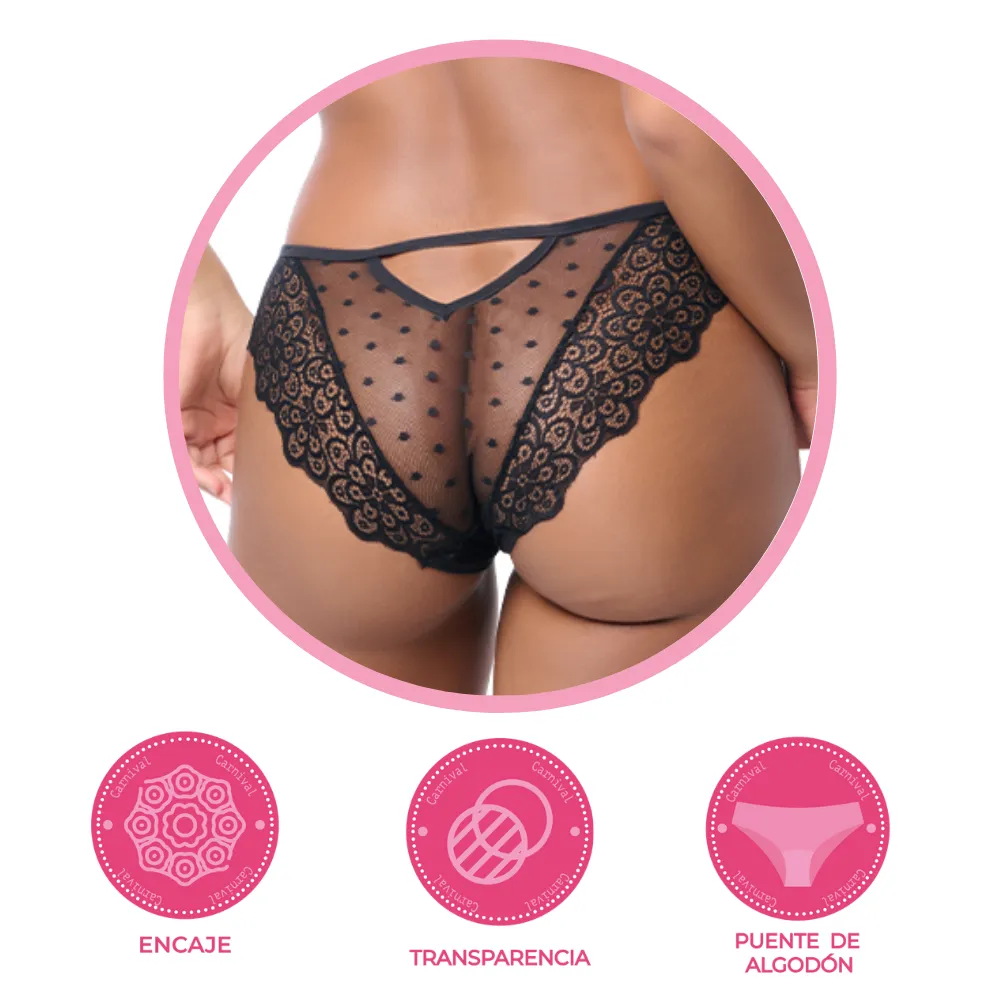 Panty con detalles de mesh  73987 Lady Carnival