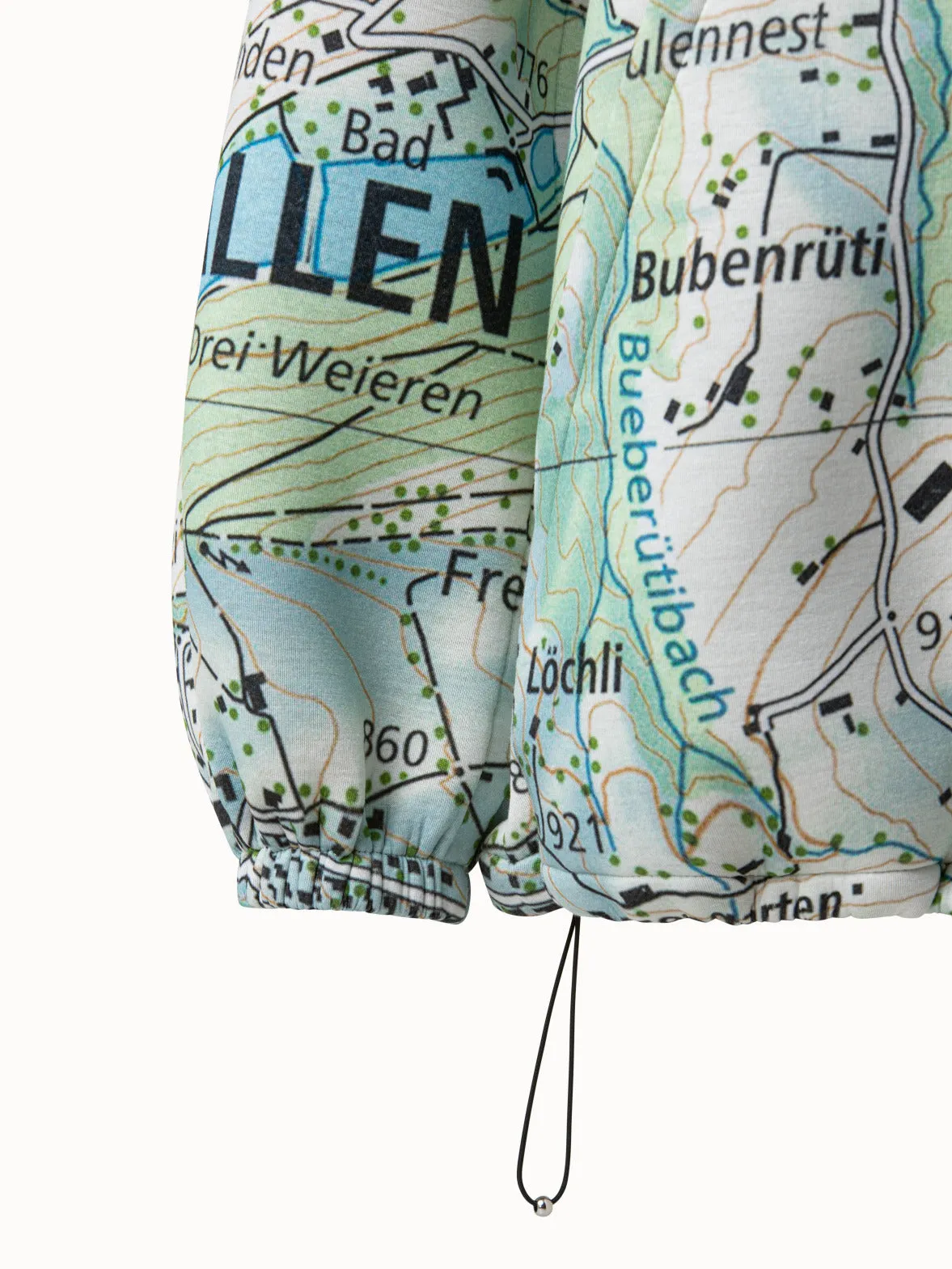 Parka mit St. Gallen Map Druck aus Neopren