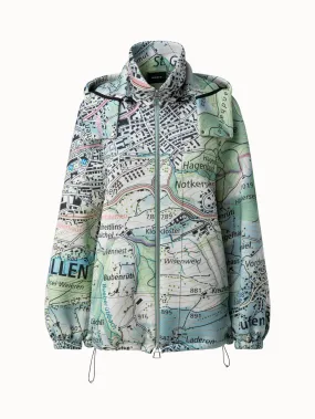 Parka mit St. Gallen Map Druck aus Neopren