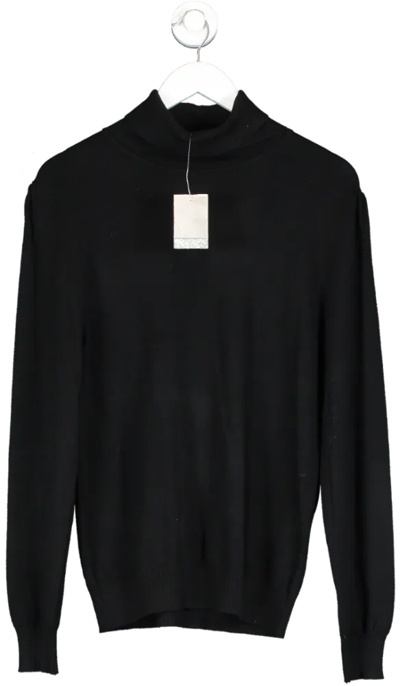 Peacocks Black Roll Neck Jumper UK 14