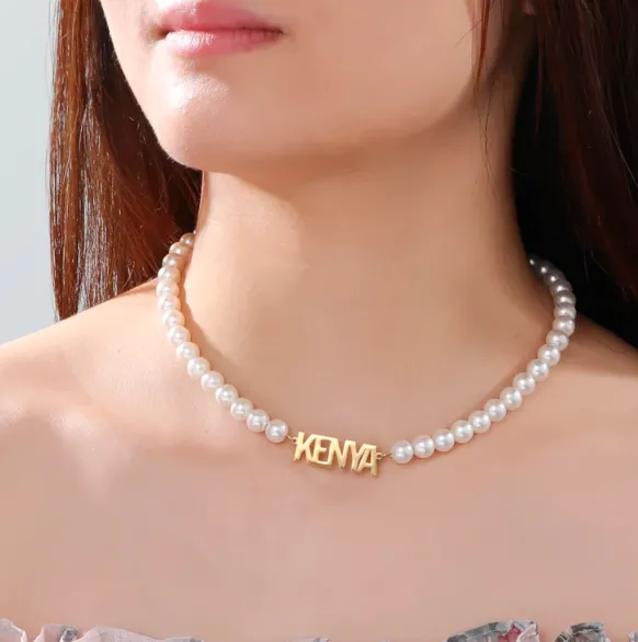 Pearl Name Necklace