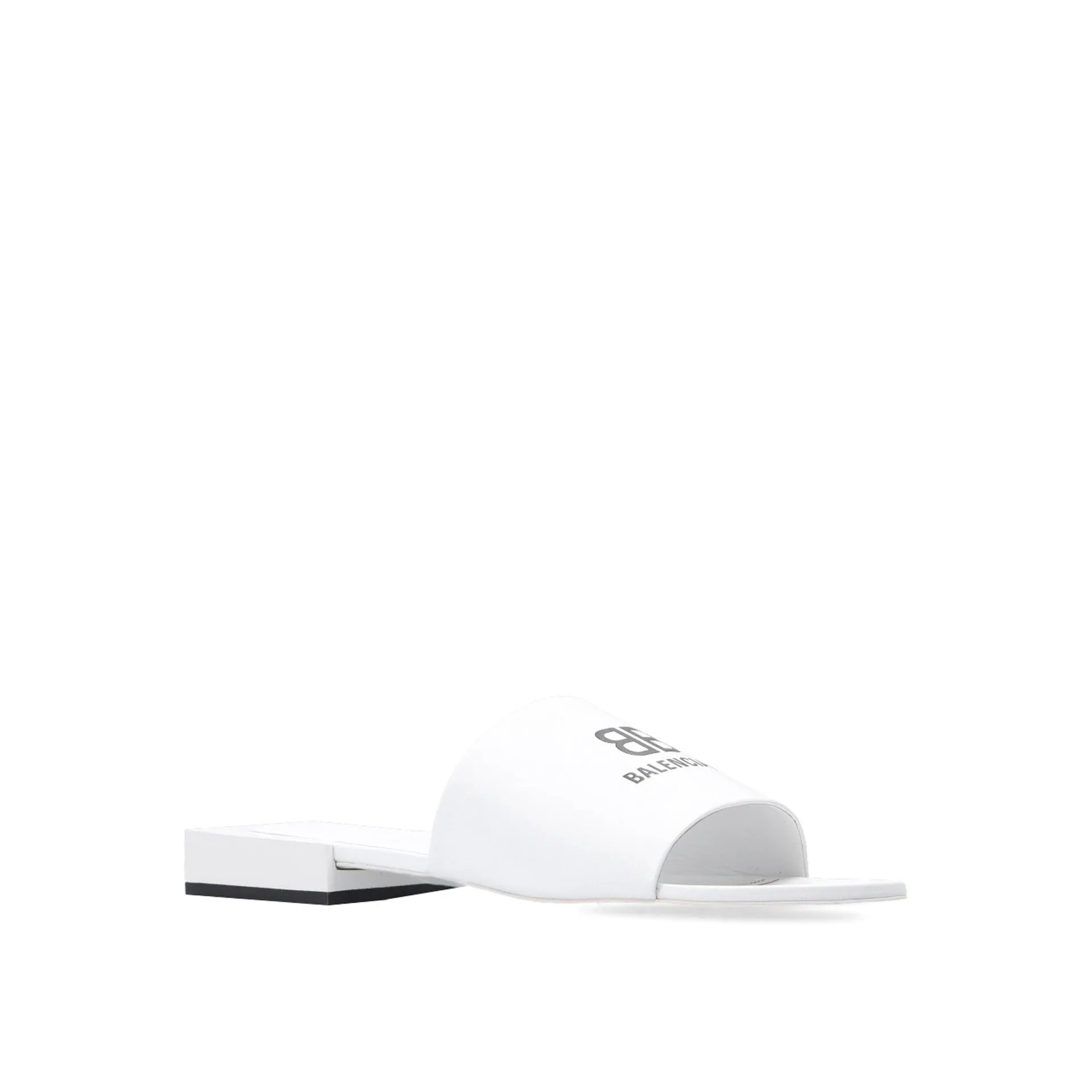 Pelle con logo Balenciaga MULES