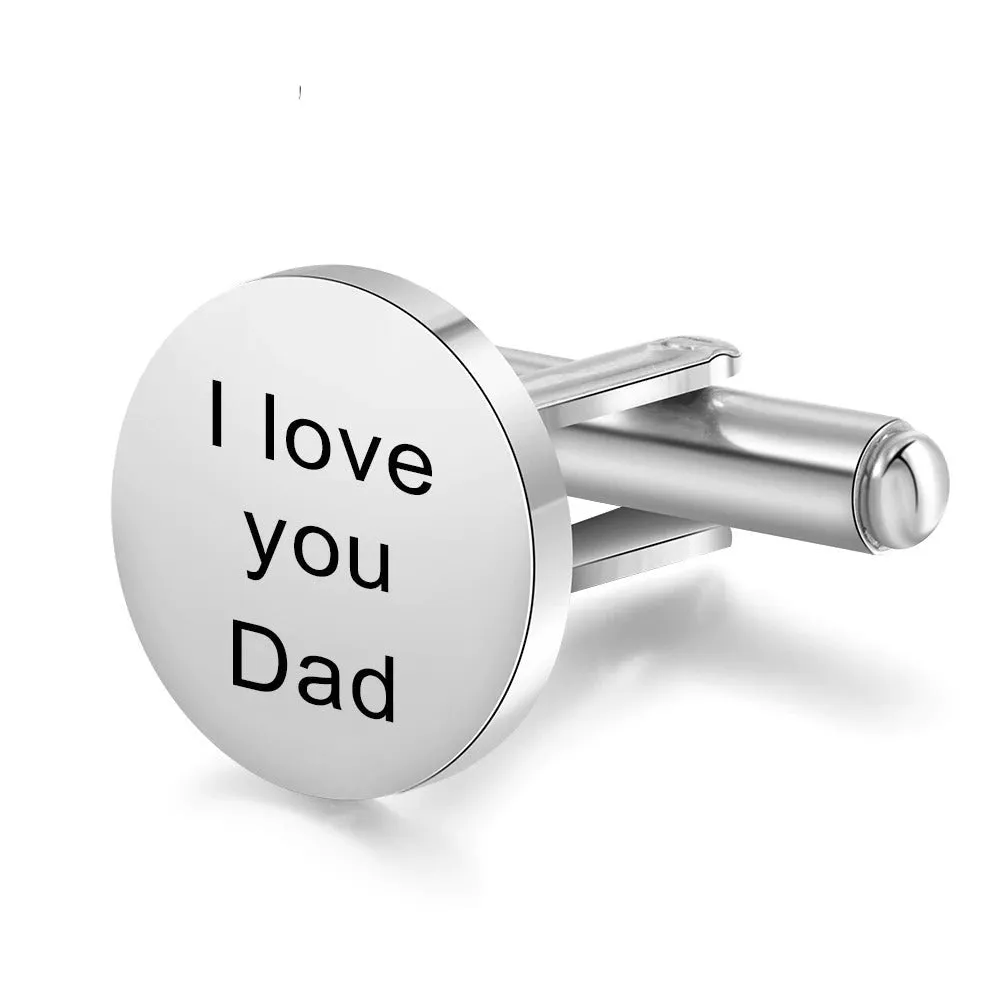 Personalized Engraving Cufflinks and Tie Clips For Men