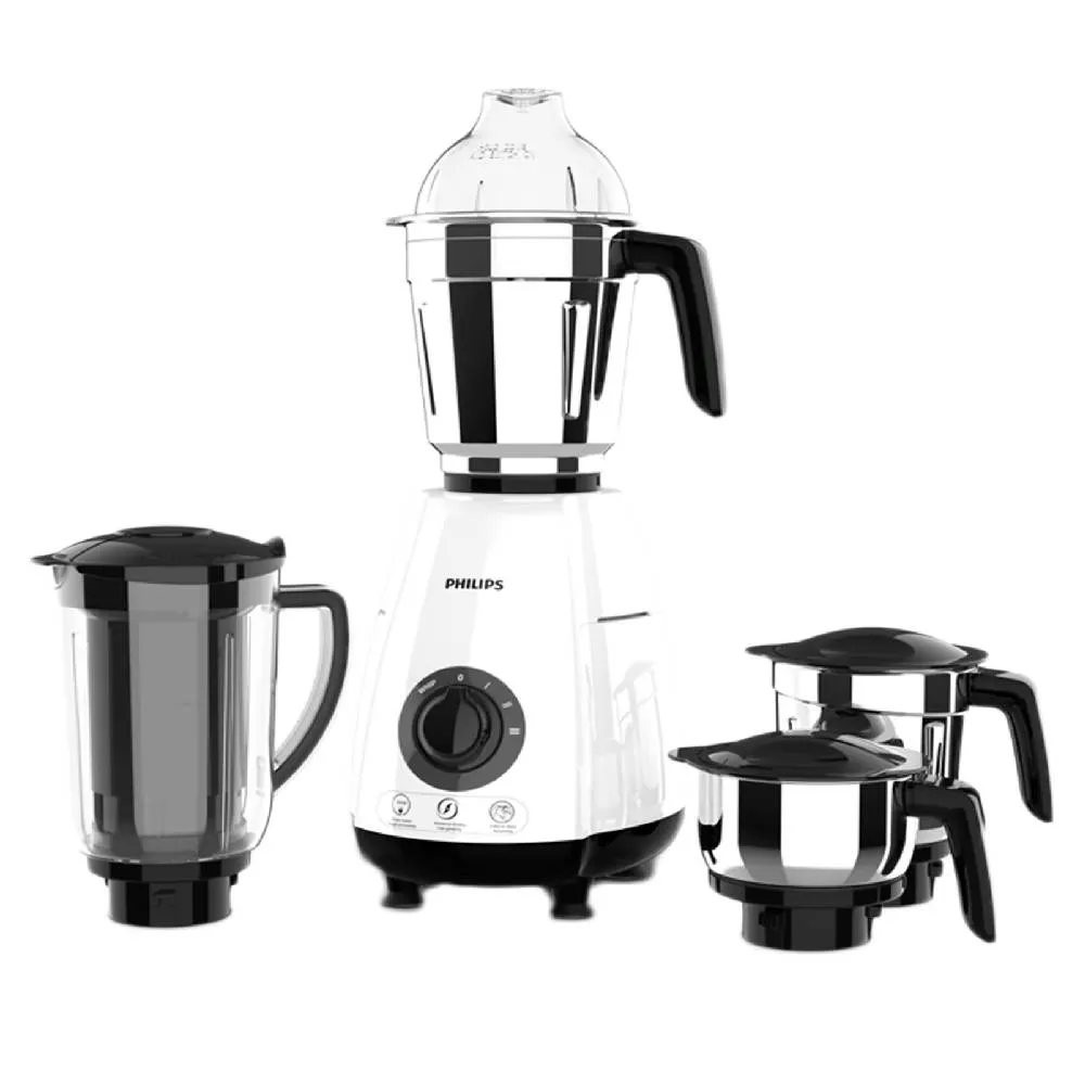 Philips 1000 Watts 4 Jars Heavy Duty Mixer Grinder HL7703/00, White)