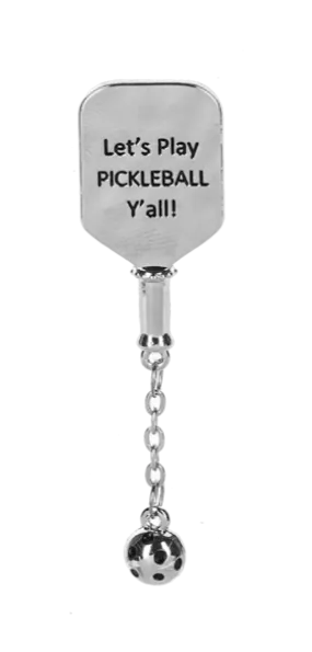 Pickle Ball Paddle and Ball Charm Pocket Token