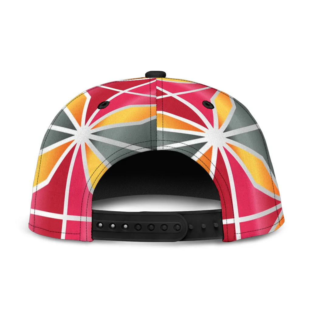 Pink, Orange and Gray Geometric Classic Hat