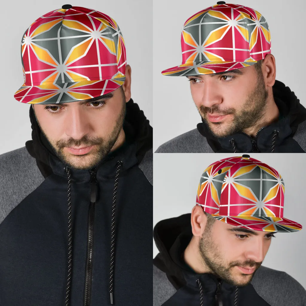 Pink, Orange and Gray Geometric Classic Hat