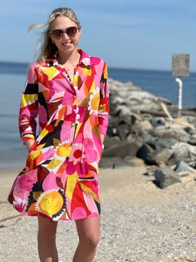 Pink Retro Shirt Dress