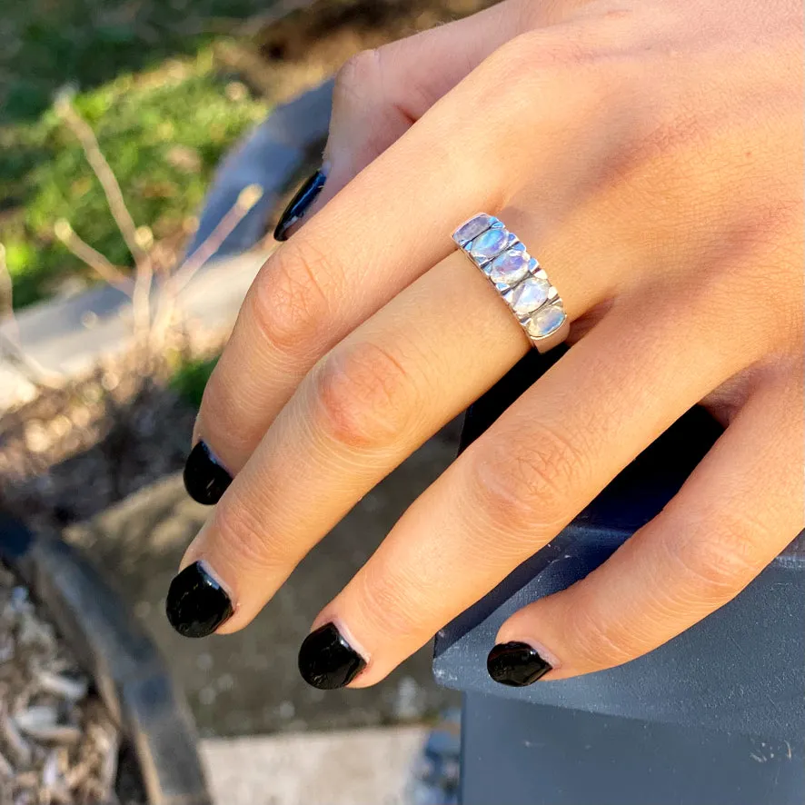 Rainbow Moonstone Ring - Eternity