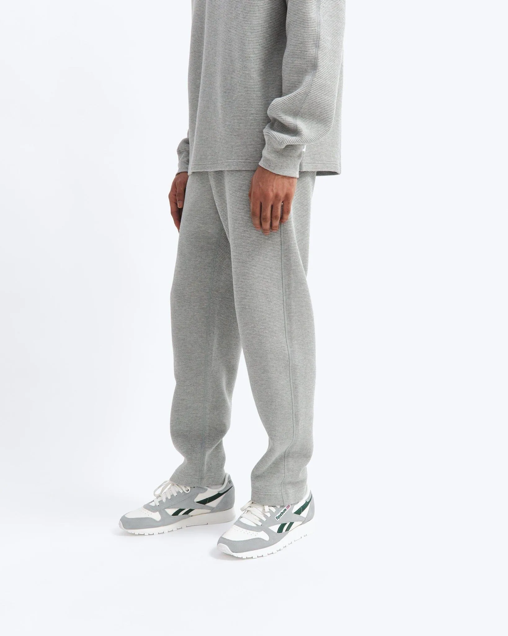 Reigning Champ - Flatback Thermal Pant - Heather Grey