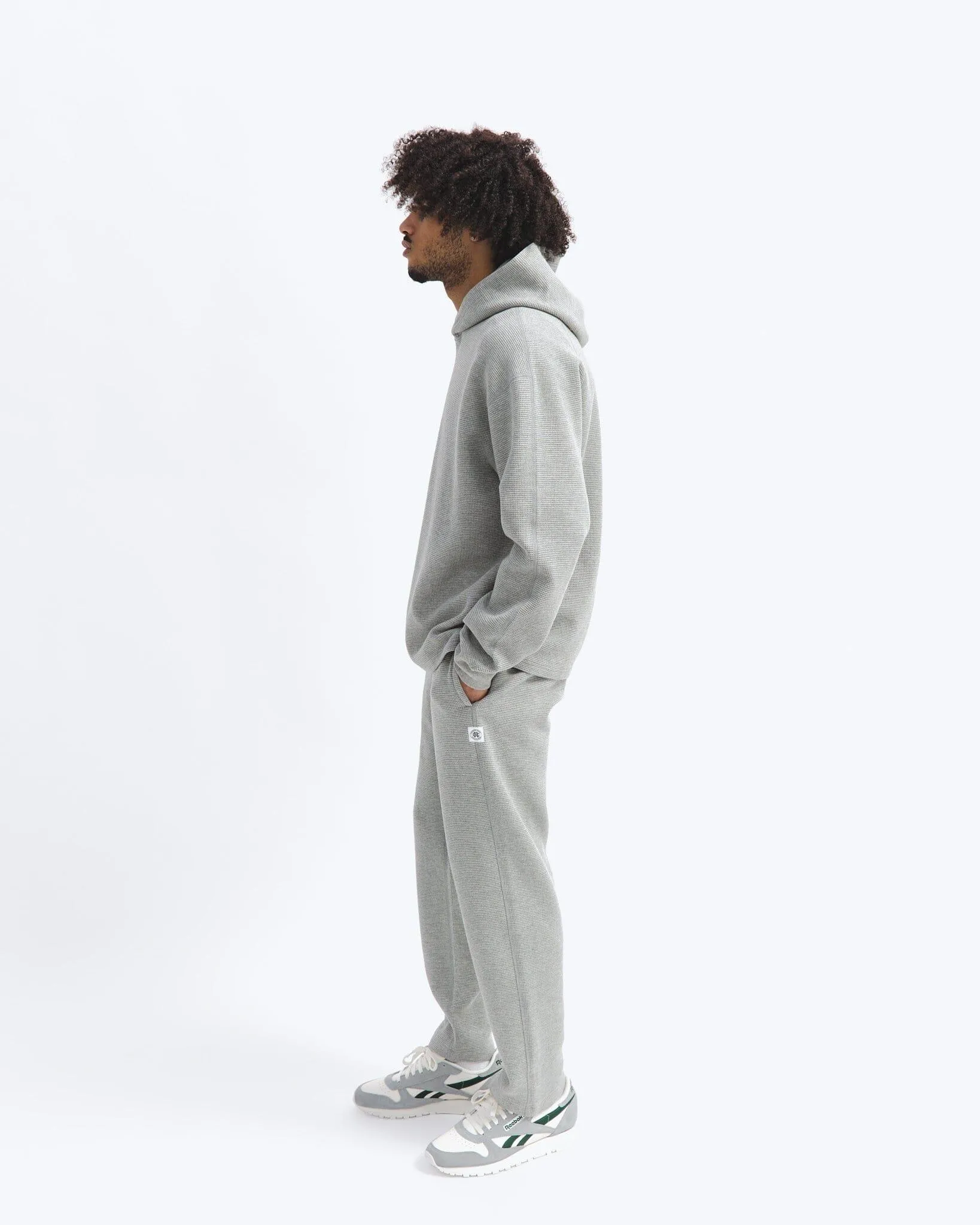 Reigning Champ - Flatback Thermal Pant - Heather Grey