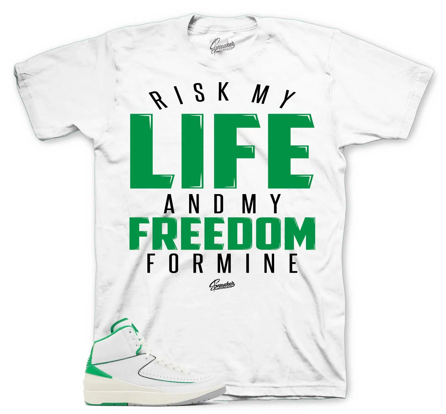 Retro 2 Lucky Green Shirt - My Life - White