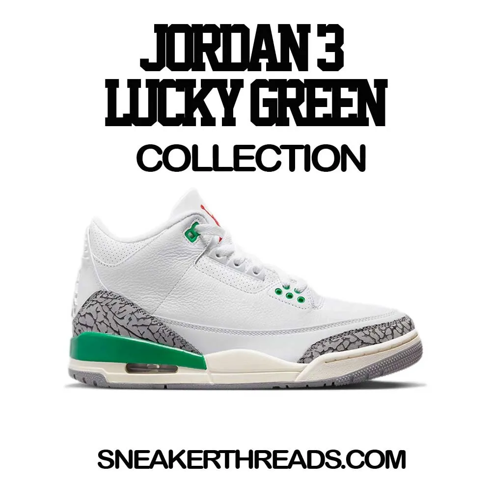 Retro 3 Lucky Green Shirt - Bandemic - White