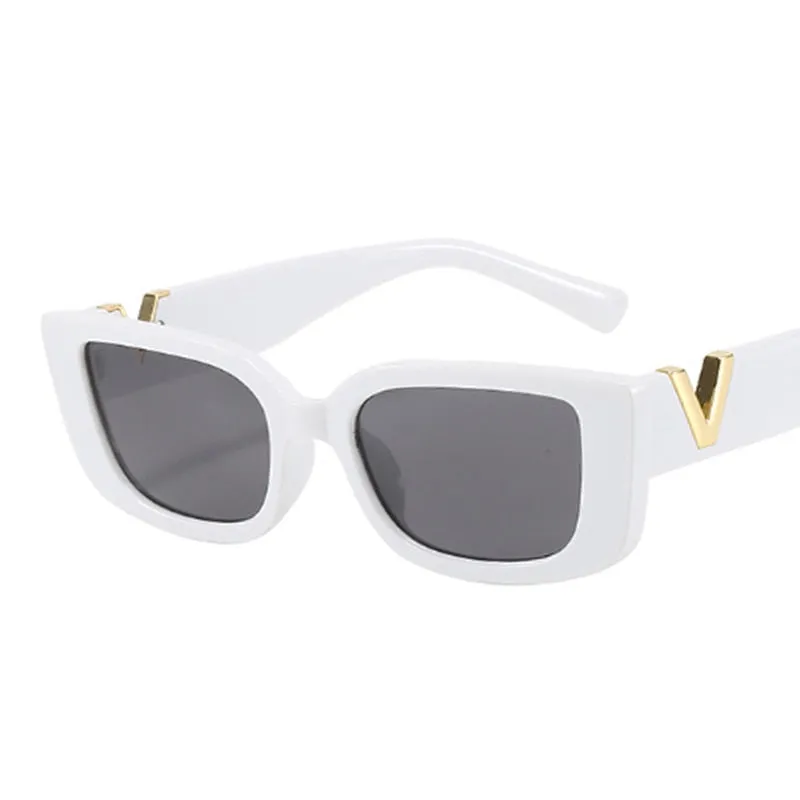 Retro Rectangle Sunglasses Women Vintage Small Frame Sun Glasses