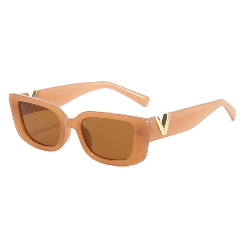 Retro Rectangle Sunglasses Women Vintage Small Frame Sun Glasses