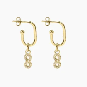 Roma Infinity CZ Earrings (Gold)