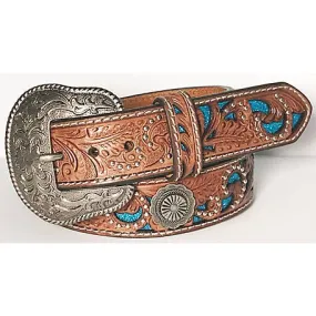 Roper Womens Tooled Cutout Belt