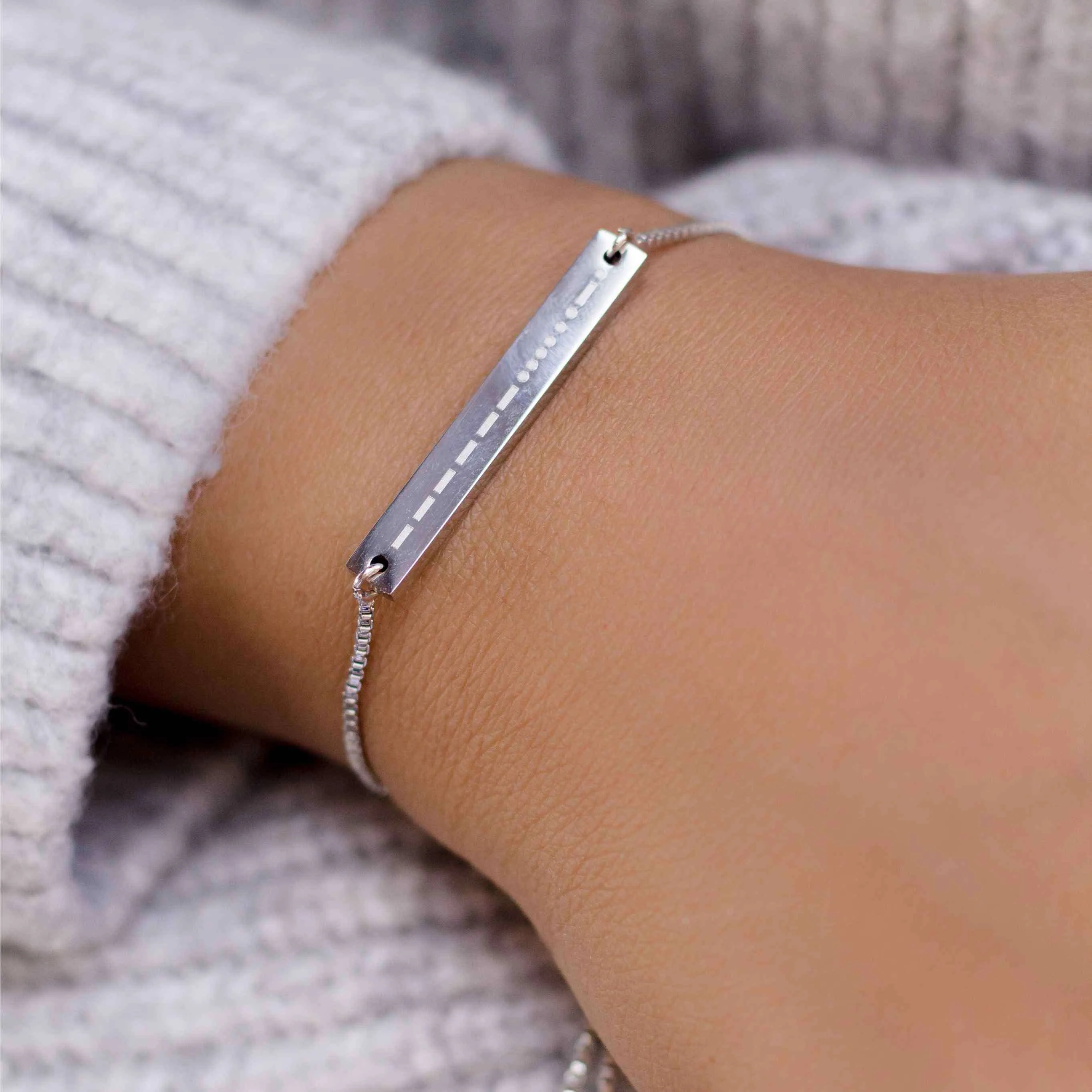 RORY - ENGRAVED MORSE CODE BRACELET