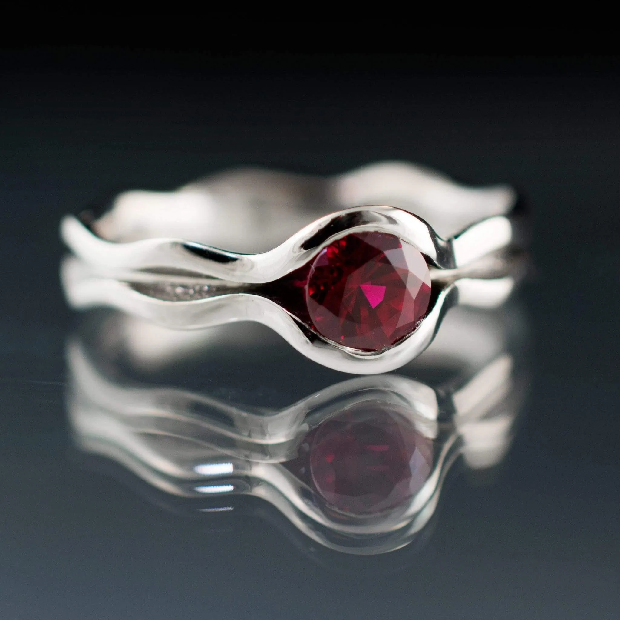 Round Cut Lab Created Ruby Gemstone