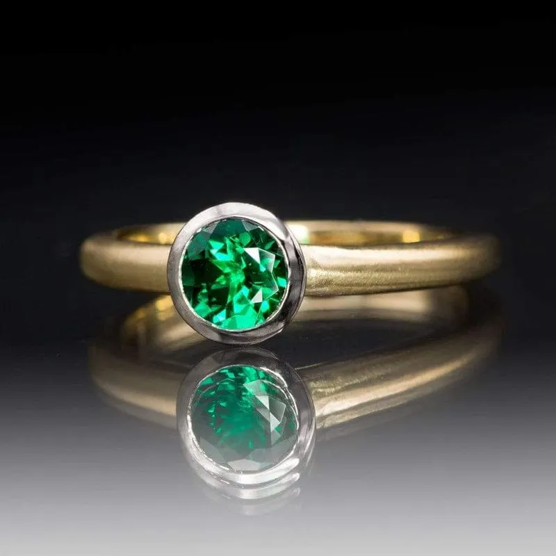 Round lab Grown Emerald Loose Stone