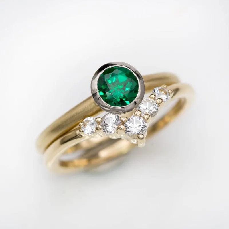 Round lab Grown Emerald Loose Stone